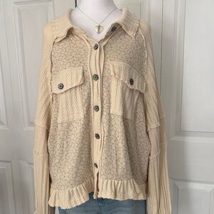 POL Cream Button Down Shirt